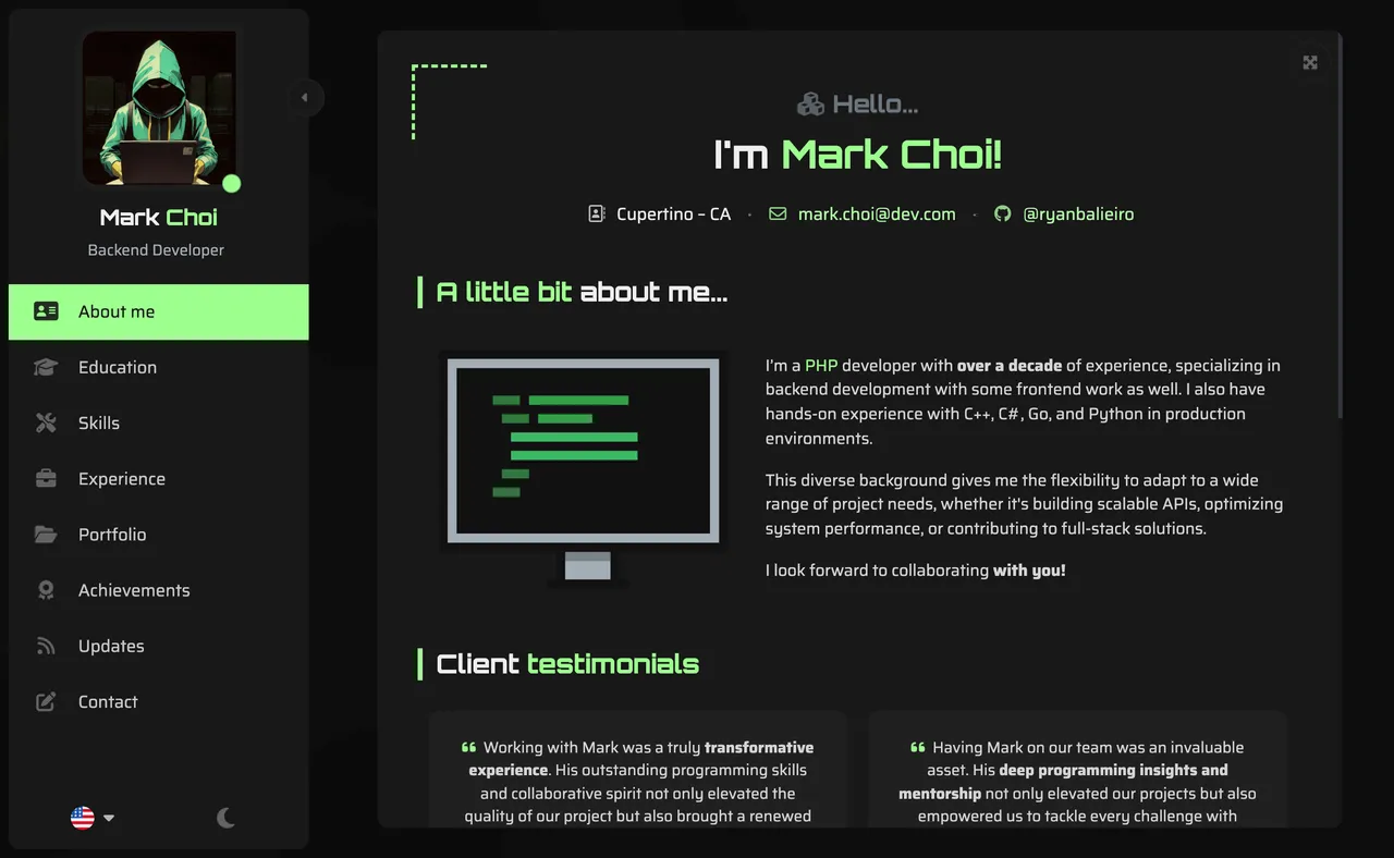 react-portfolio-template · 仓库预览 1