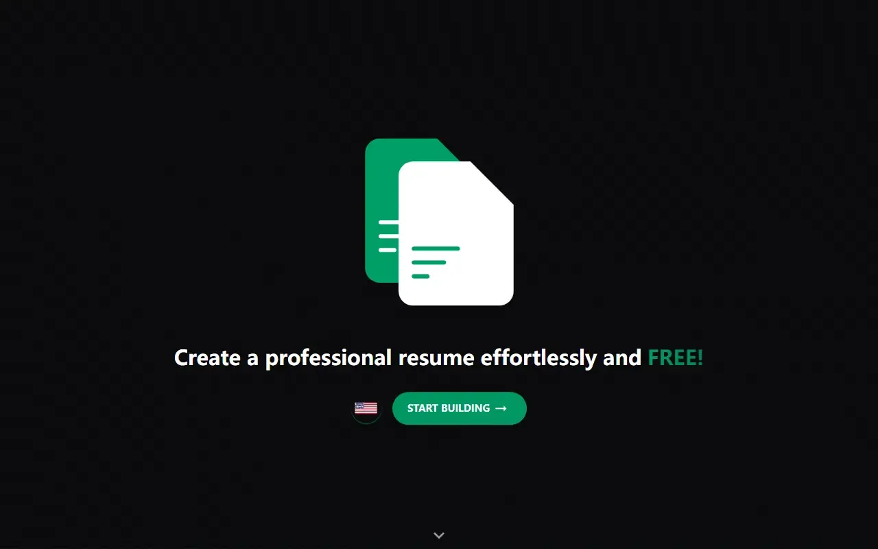resume builder · 桌面端首页