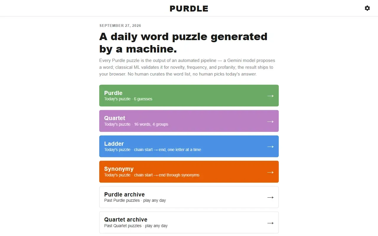 Purdle · 桌面端首页