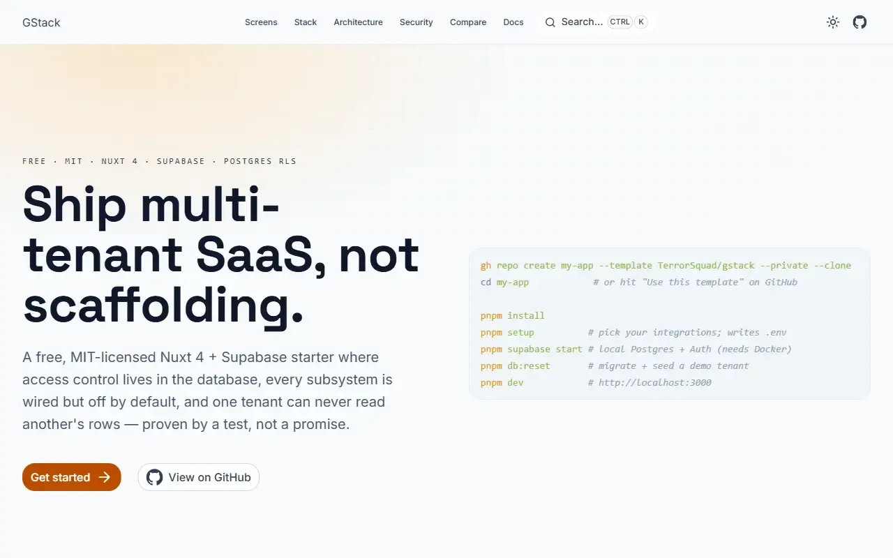 gstack · 桌面端首页