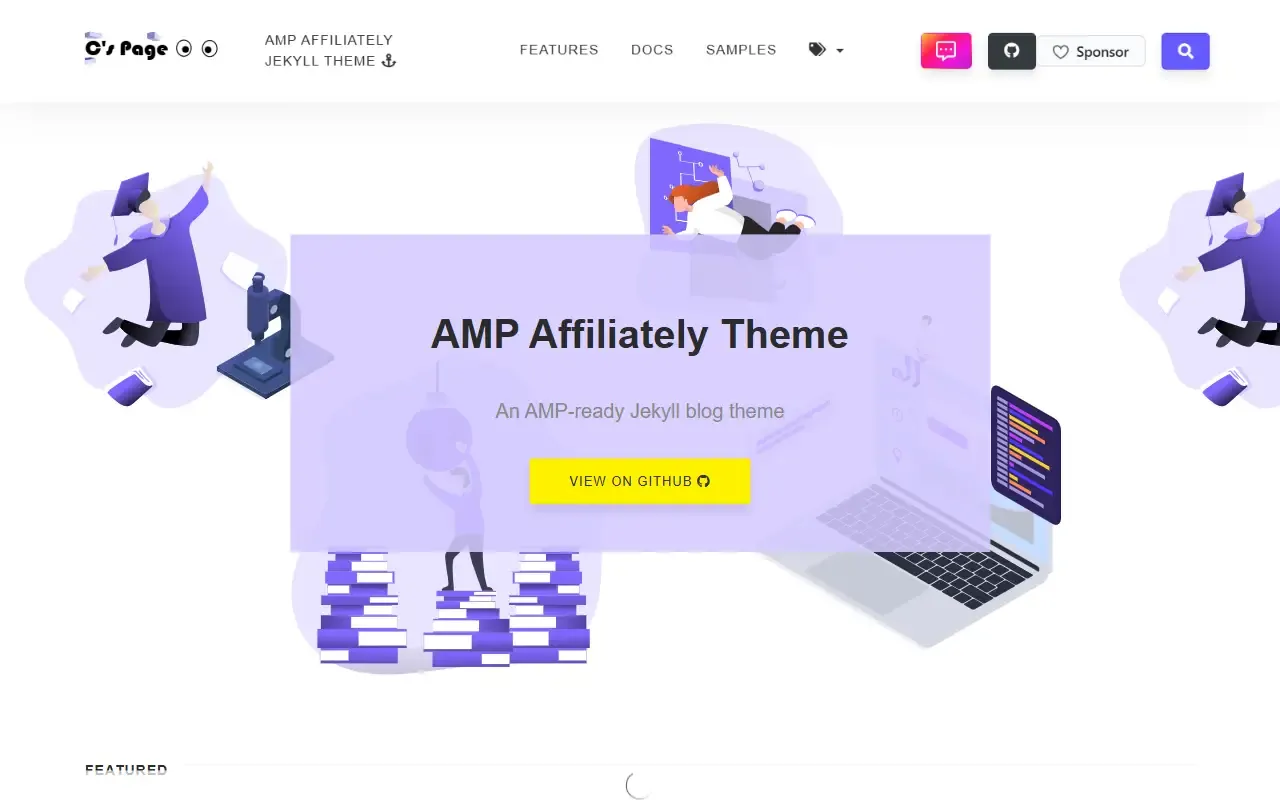 amp-affiliately-jekyll-theme · 桌面端首页
