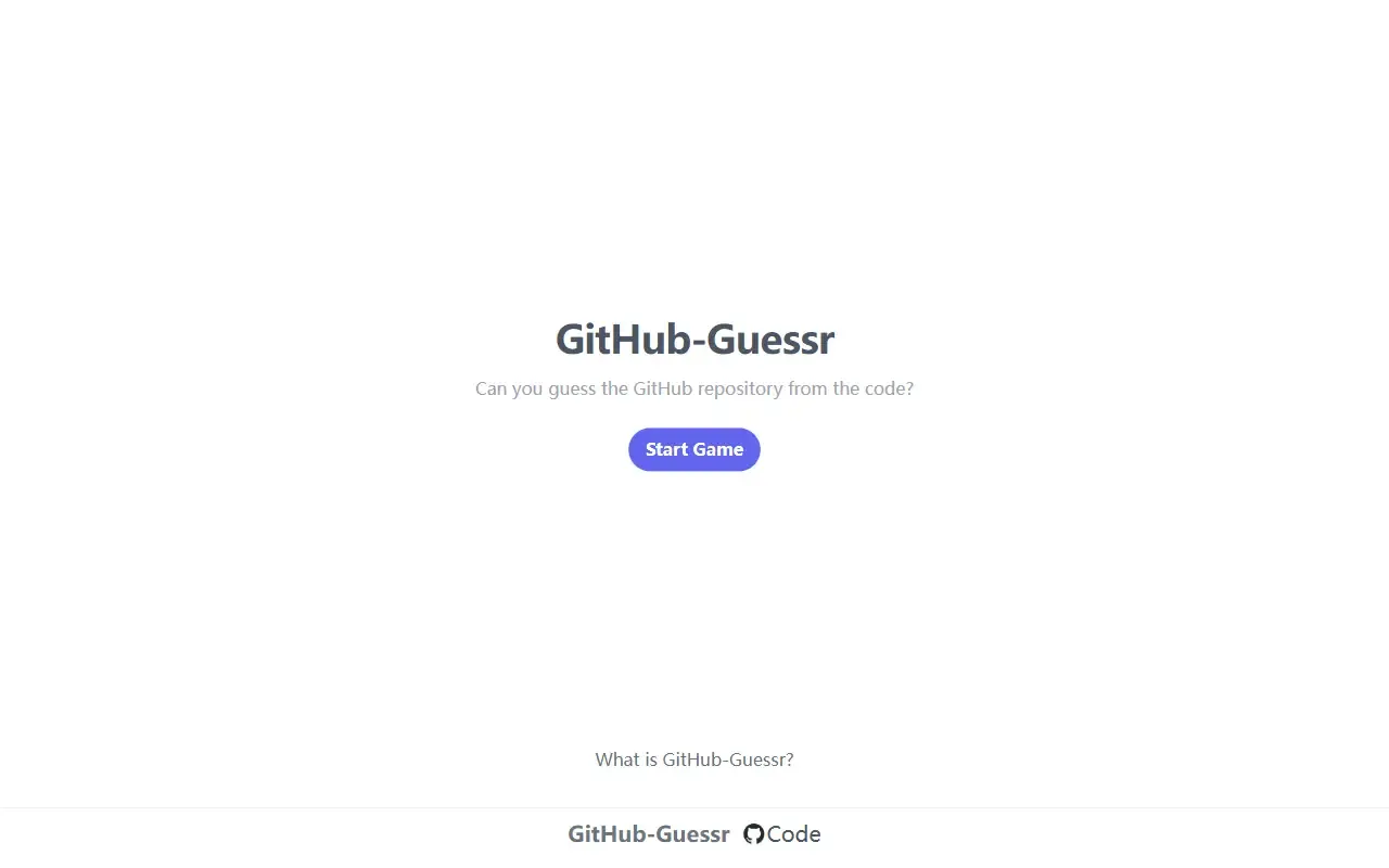 GitHubGuessr · 桌面端首页