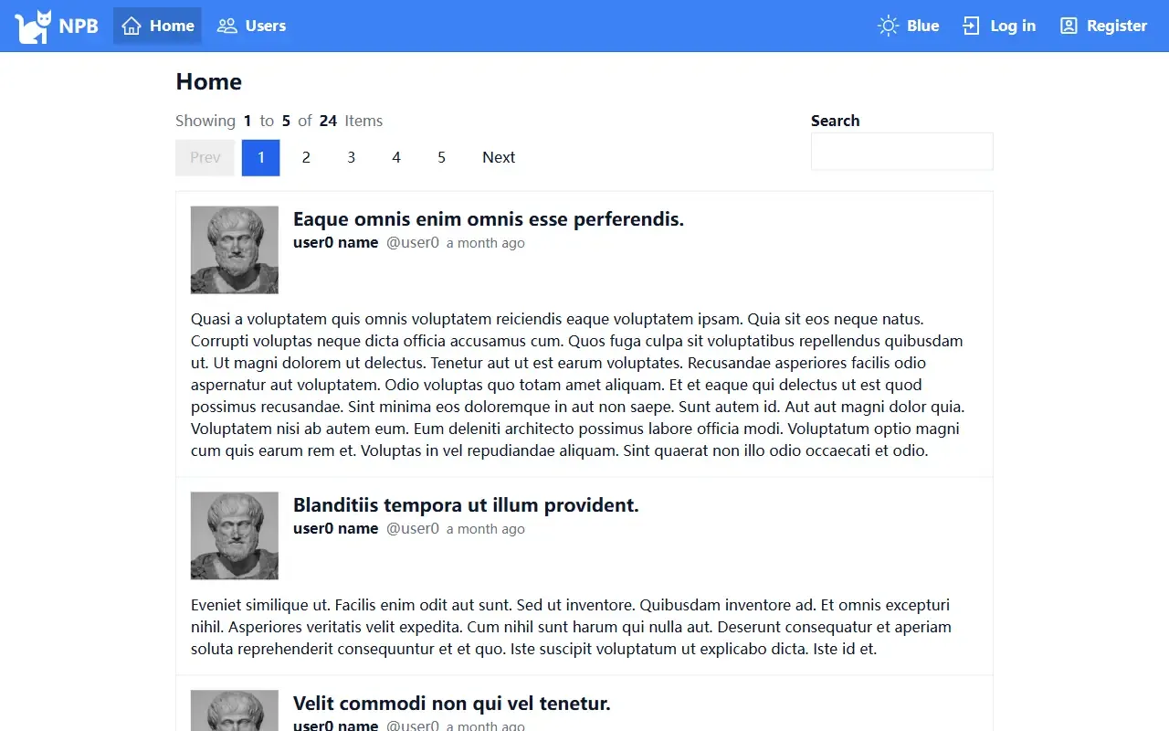 nextjs-prisma-boilerplate · 桌面端首页
