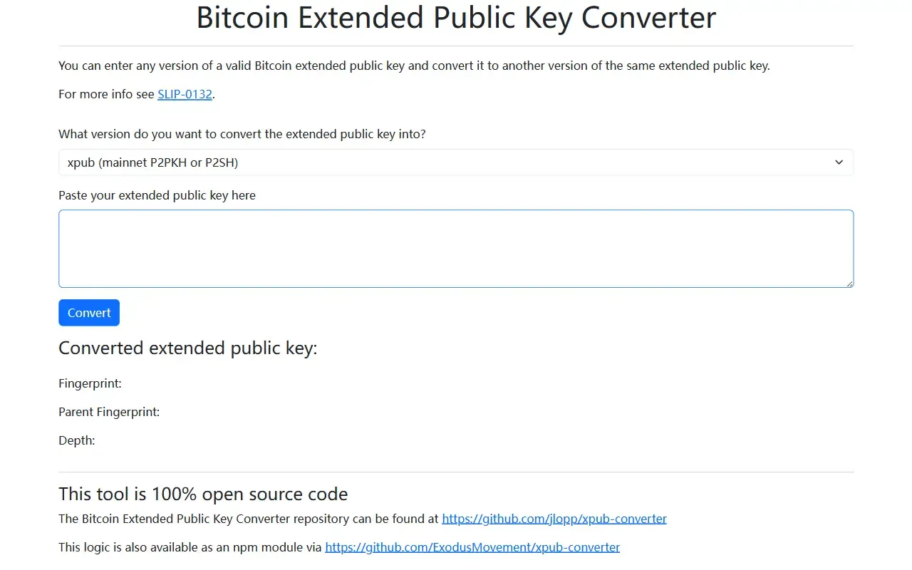 xpub converter · 桌面端首页
