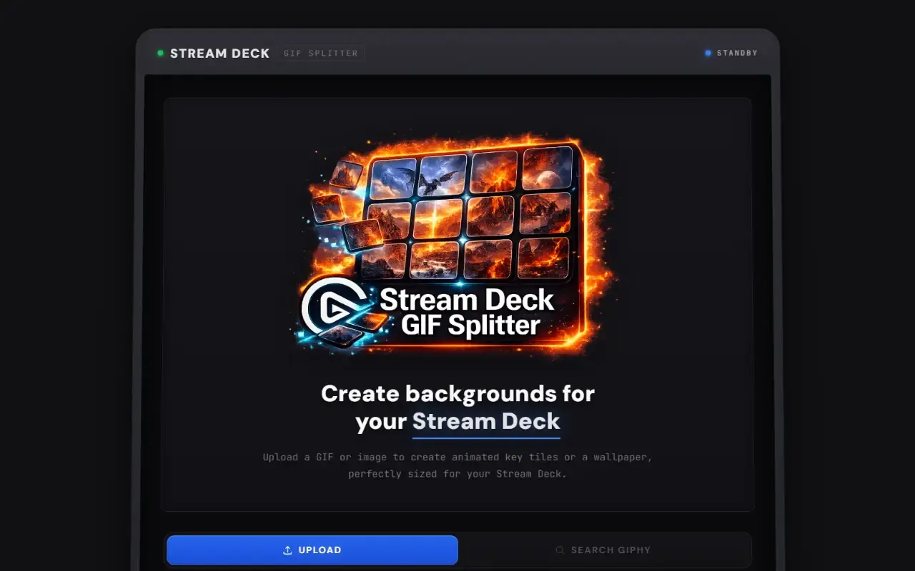 stream deck gif splitter · 桌面端首页