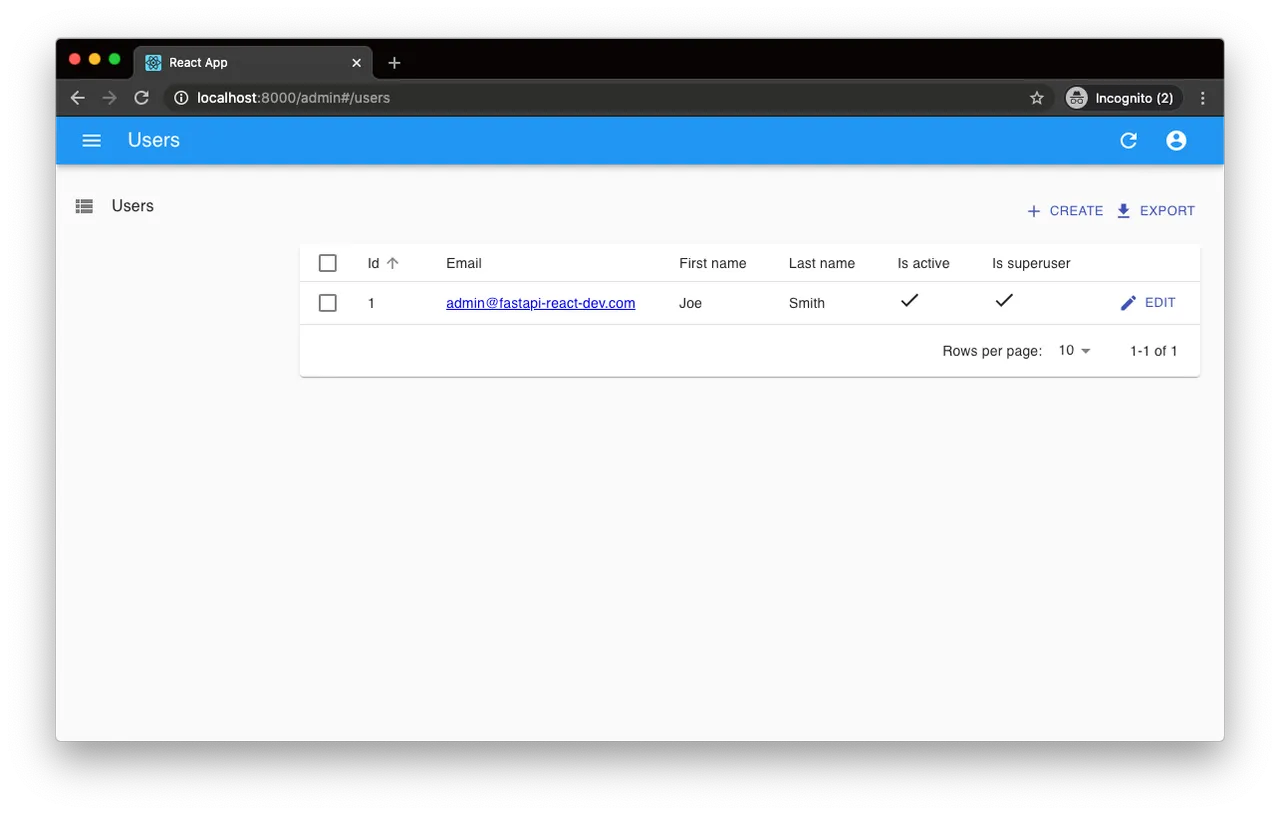 fastapi-react · 用户管理