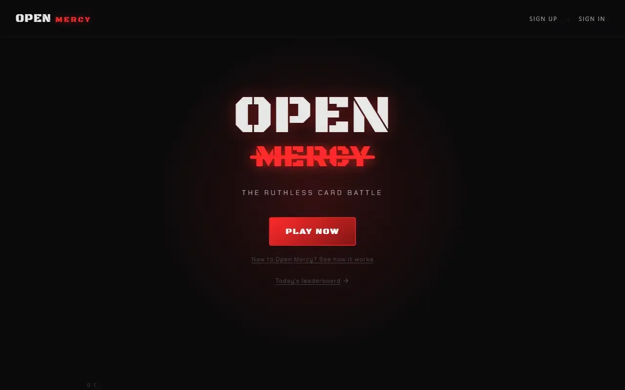 open mercy · 桌面端首页