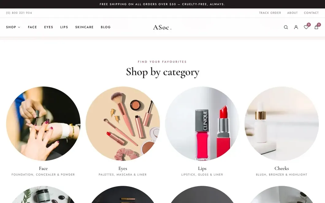 asoc-glow-shop-html · 首页另一视图