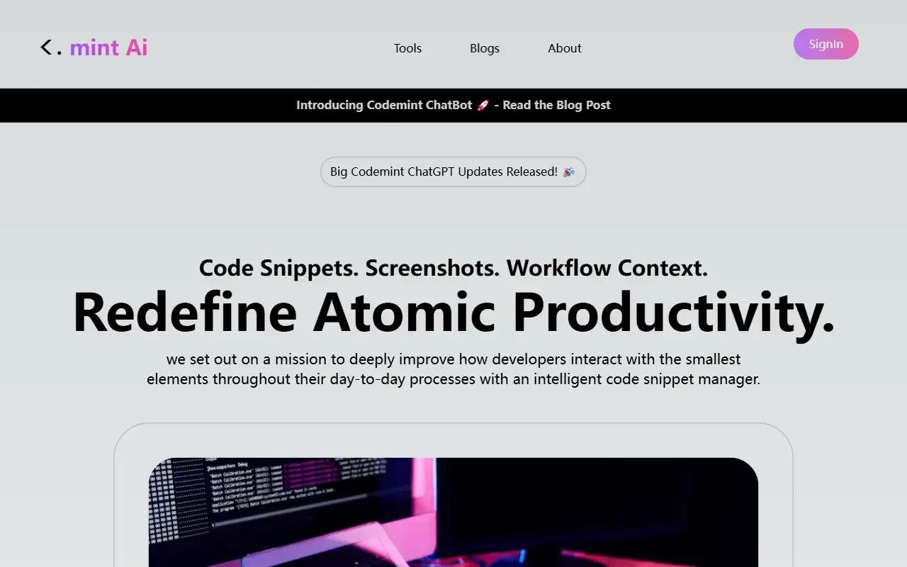 Codemint Ai · 桌面端首页
