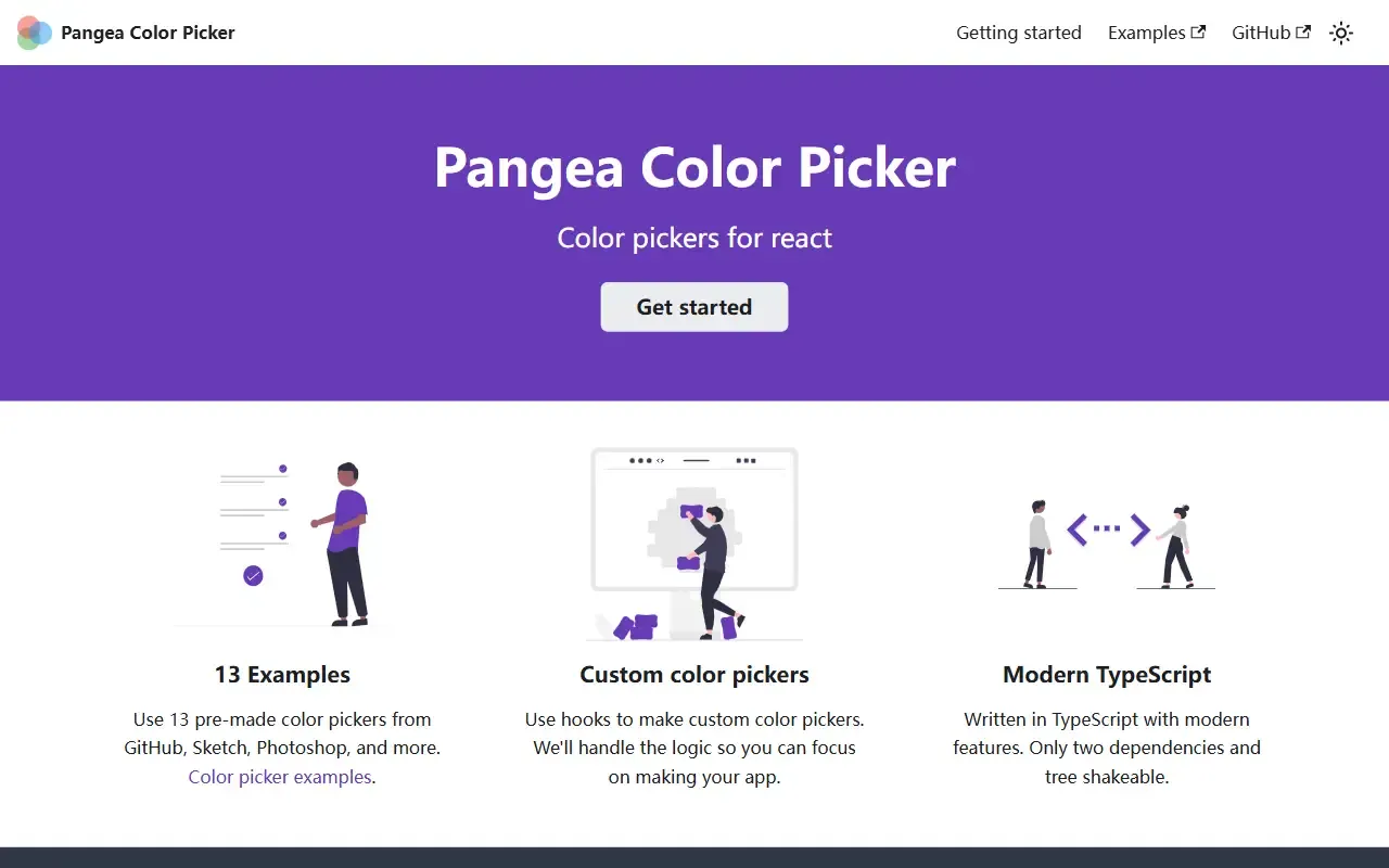 color picker · 桌面端首页