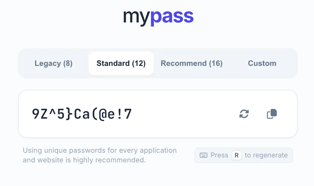 password generator · 仓库预览 1
