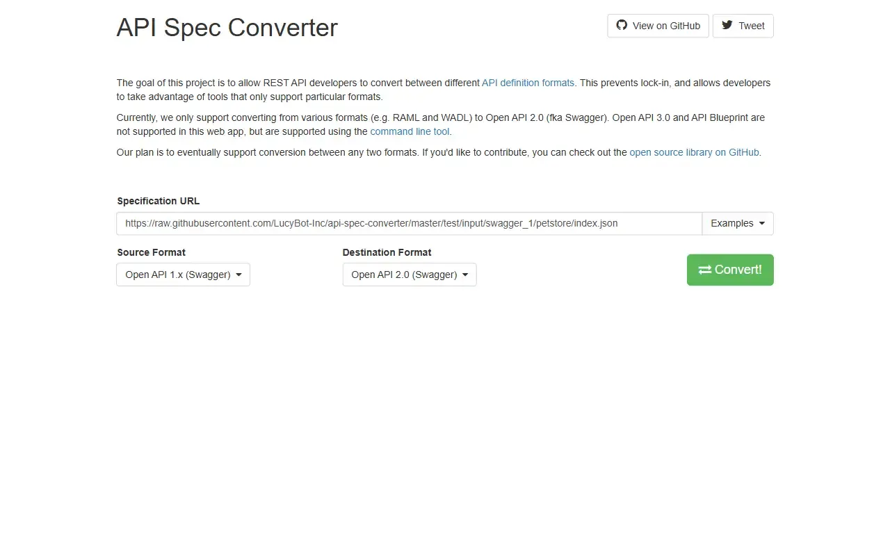 api spec converter · 桌面端首页