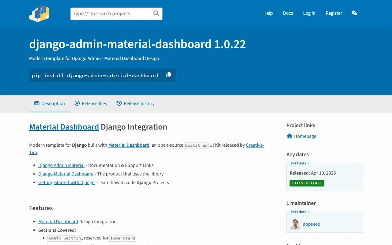 django-admin-material-dashboard · 桌面端首页
