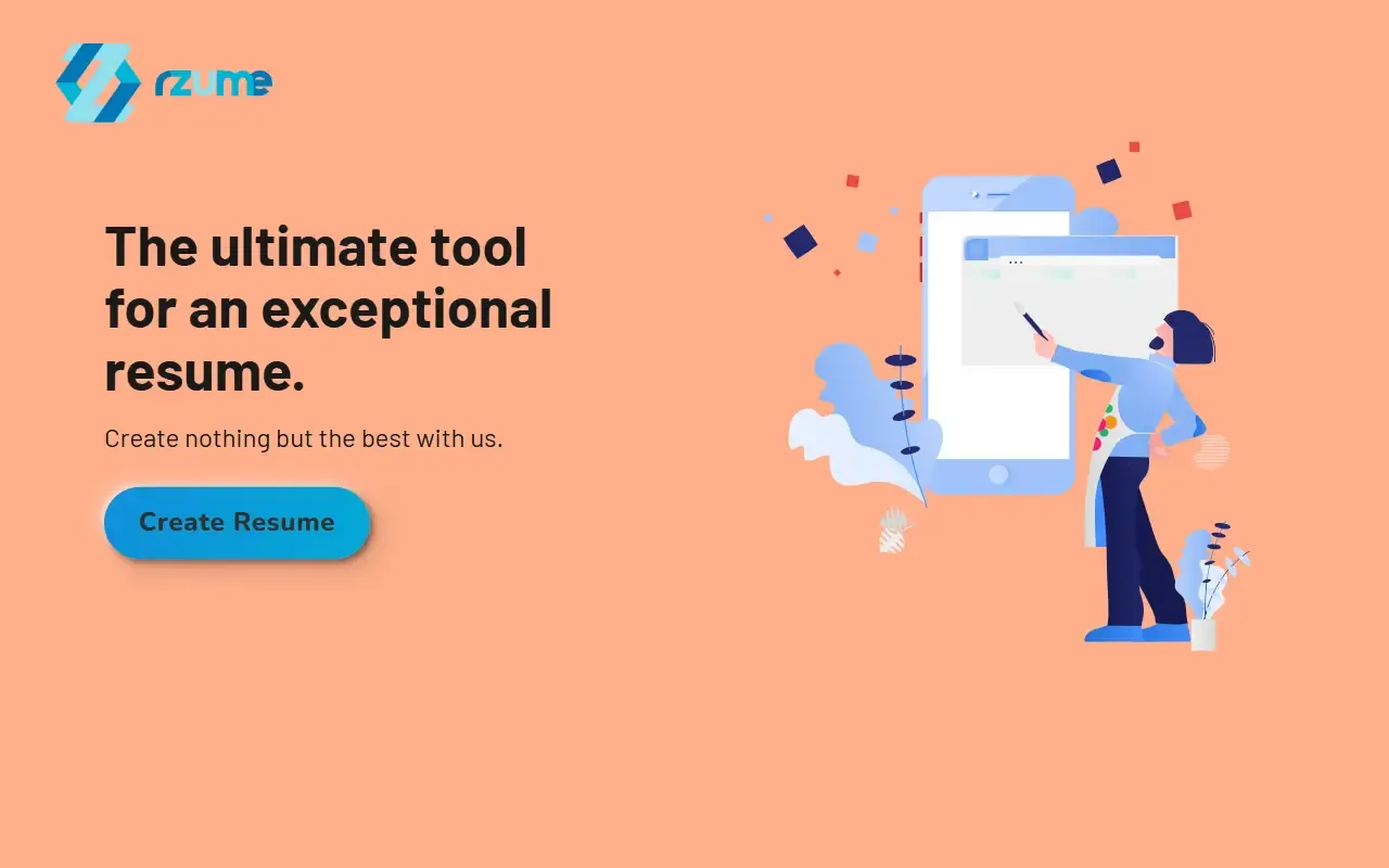 resume builder · 桌面端首页