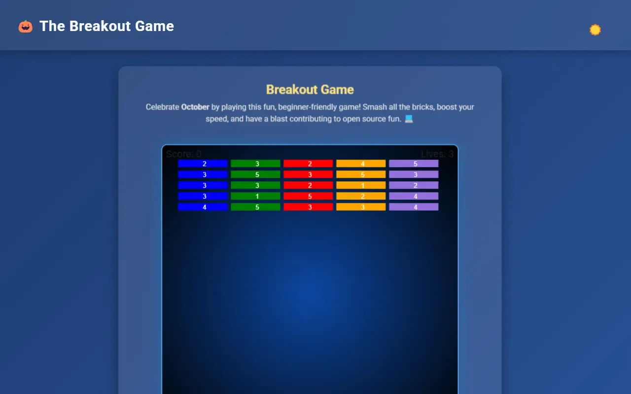 breakout game · 桌面端首页