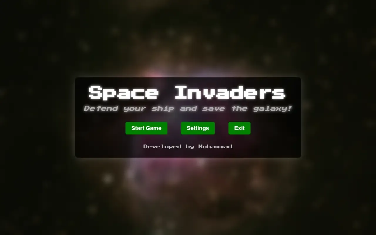 Space Invaders · 桌面端首页