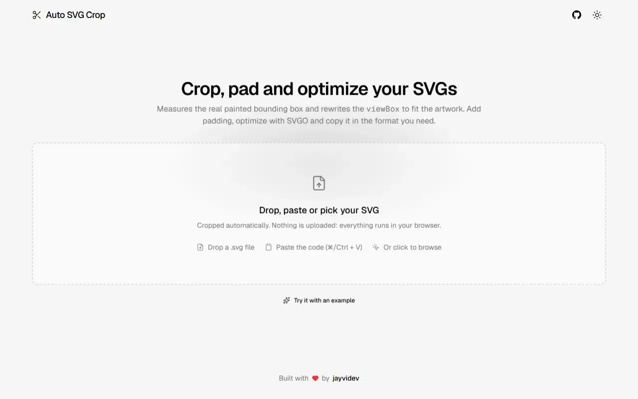 auto svg crop · 桌面端首页