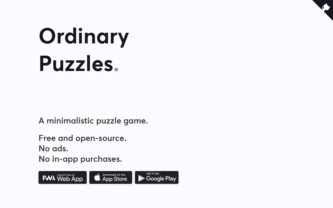 ordinary puzzles app · 桌面端首页