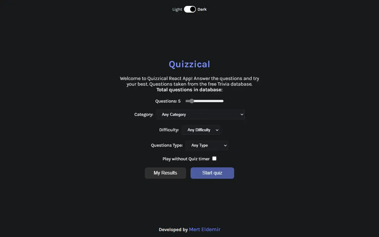 Quizzical · 桌面端首页