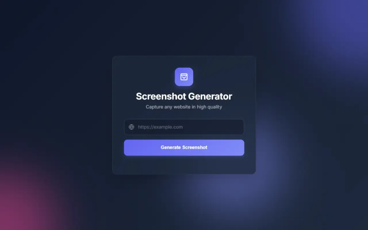 web screenshot generator · 桌面端首页