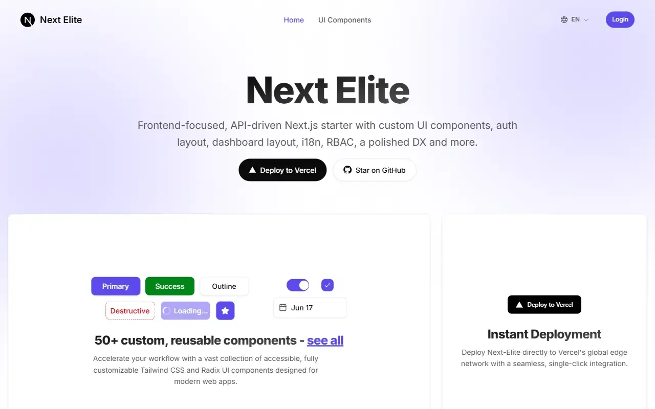 Next-Elite · 桌面端首页