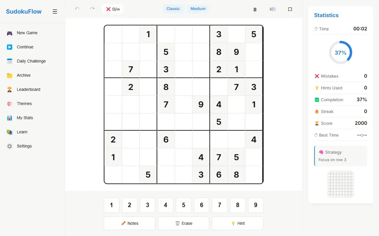 sudokuflow · 桌面端首页
