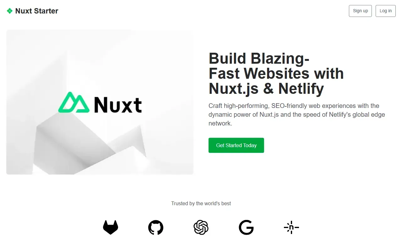 nuxt-starter · 桌面端首页