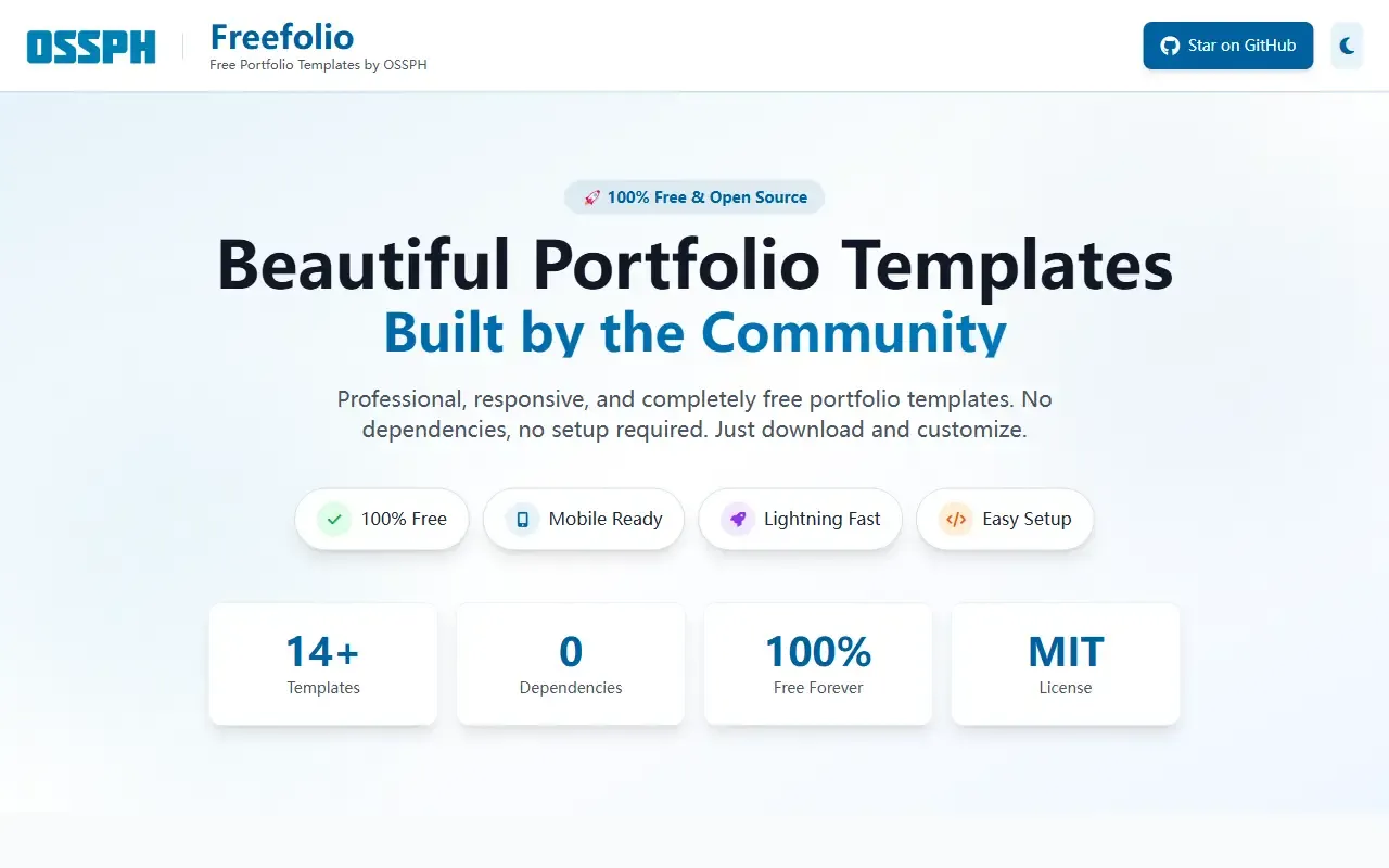 freefolio · 桌面端首页