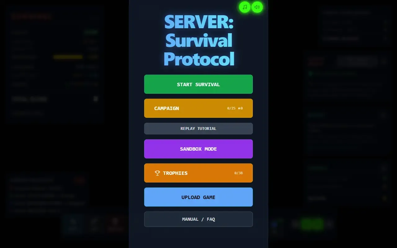 server survival · 桌面端首页