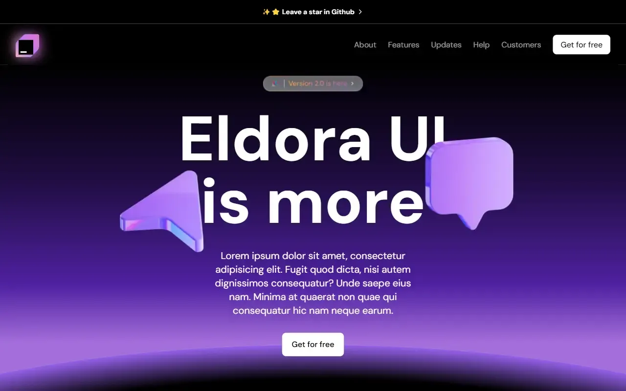 saas-landing-page-template · 桌面端首页