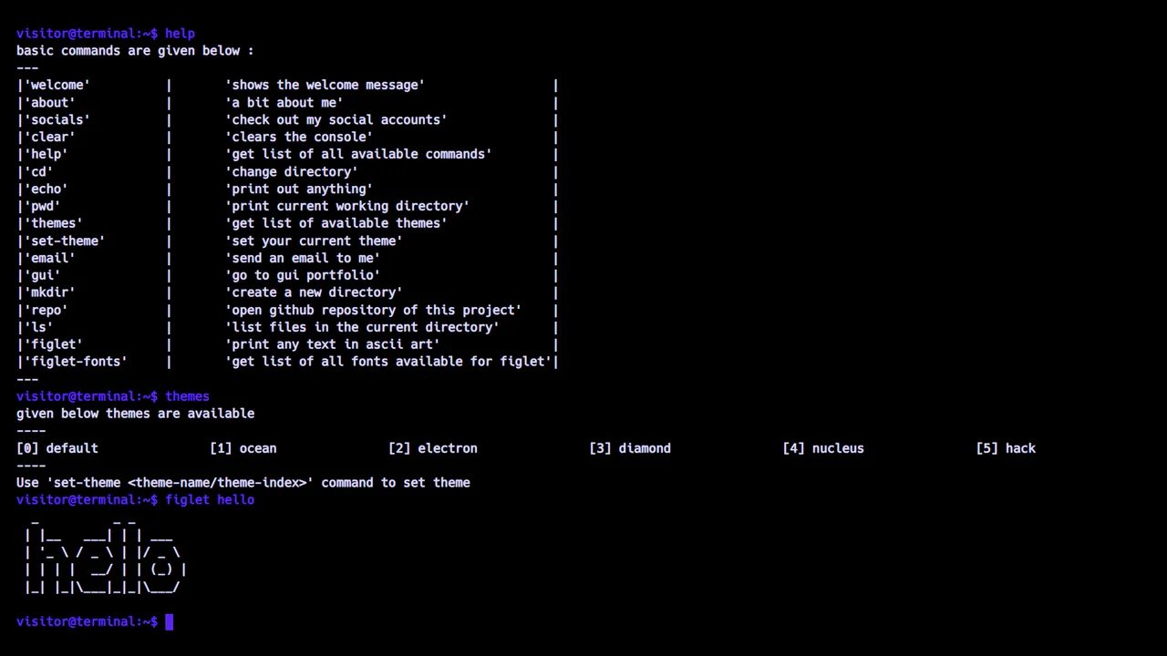terminal-portfolio · 仓库预览 1