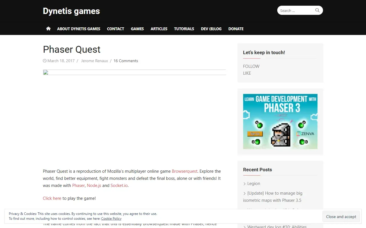 phaserquest · 桌面端首页
