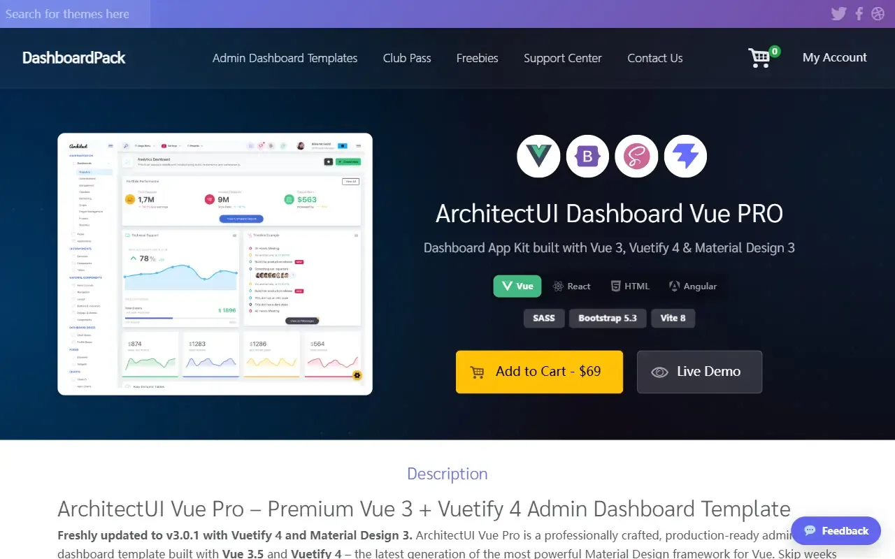 architectui-vue-theme-free · 桌面端首页