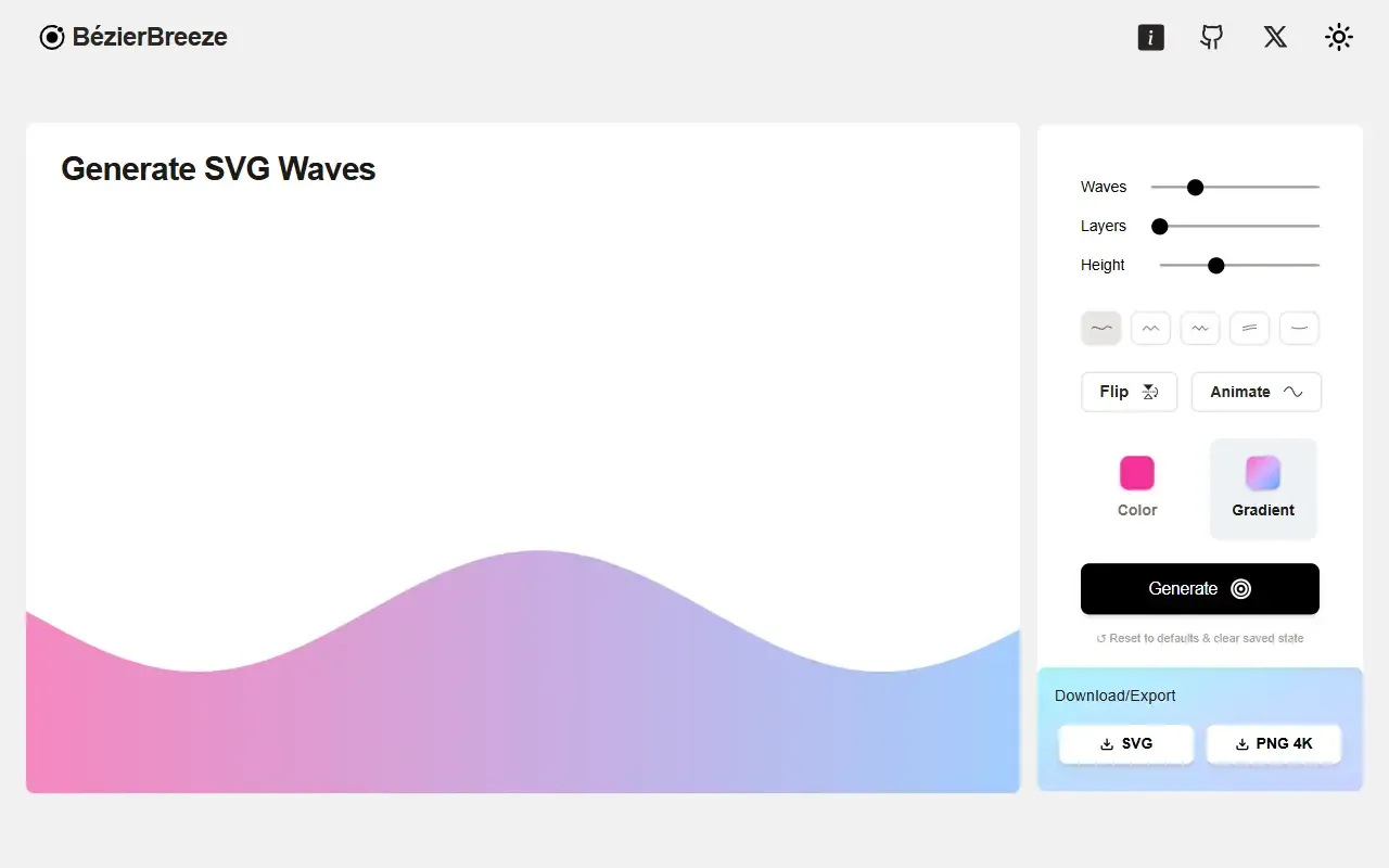 bezier breeze · 桌面端首页