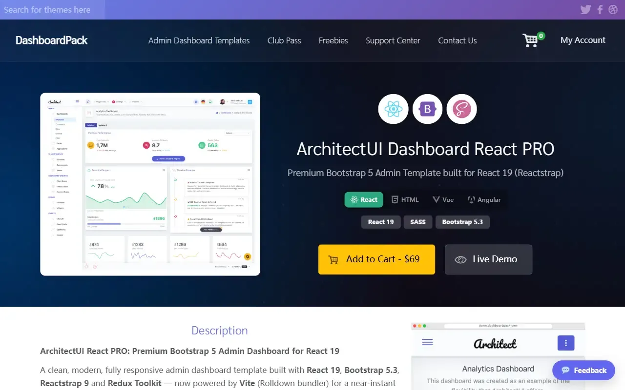 architectui-react-theme-free · 桌面端首页