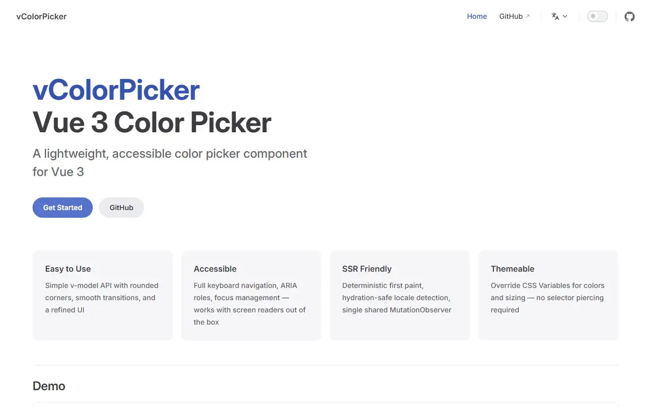 vue color picker · 桌面端首页