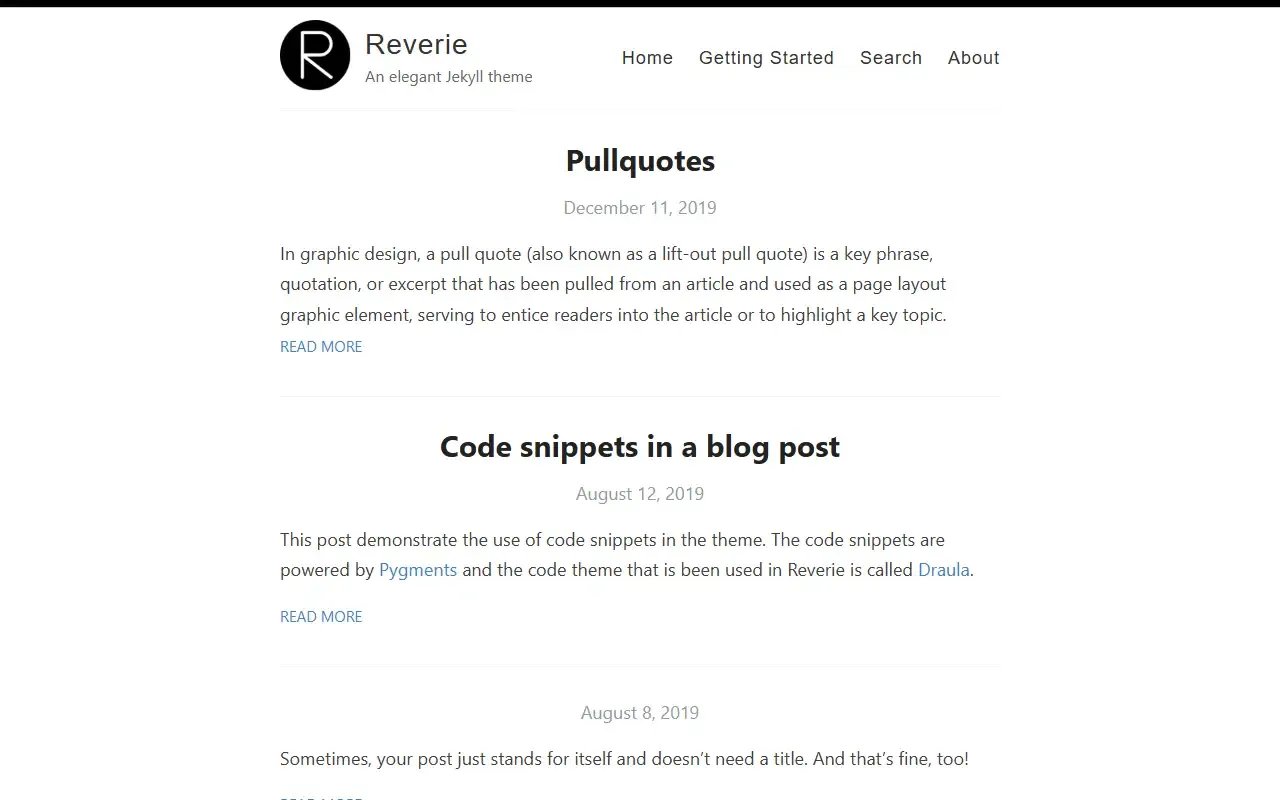 reverie · 桌面端首页