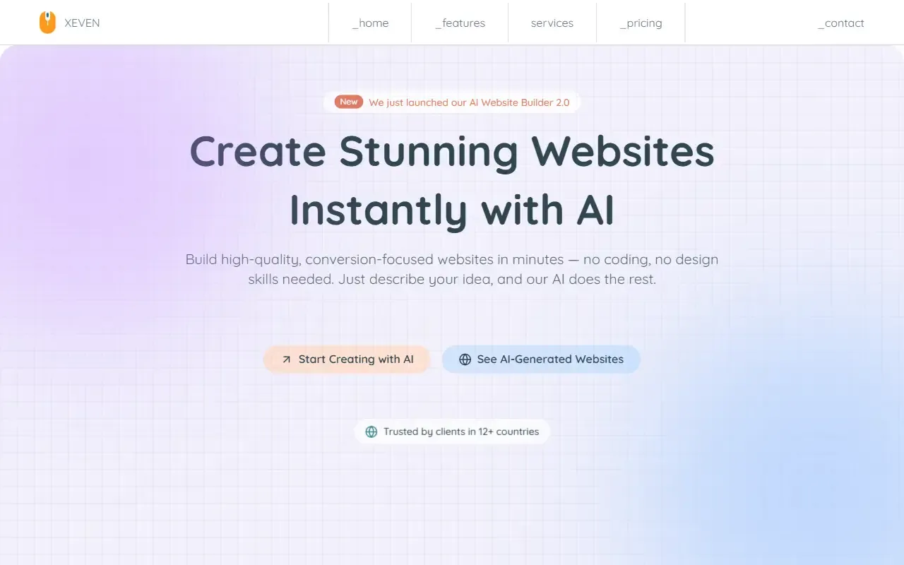 AI-SaaS-landing-page-template · 桌面端首页