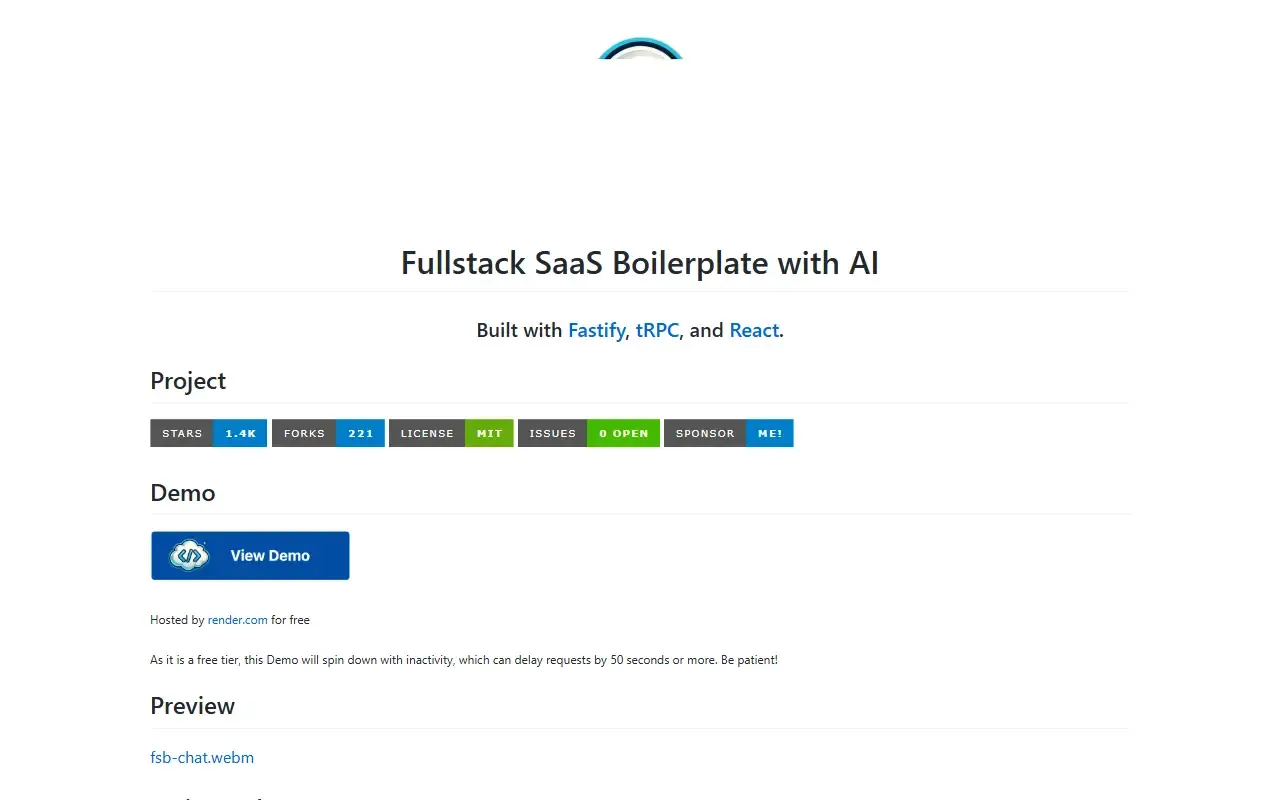 AI-Fullstack-SaaS-Boilerplate · 桌面端首页