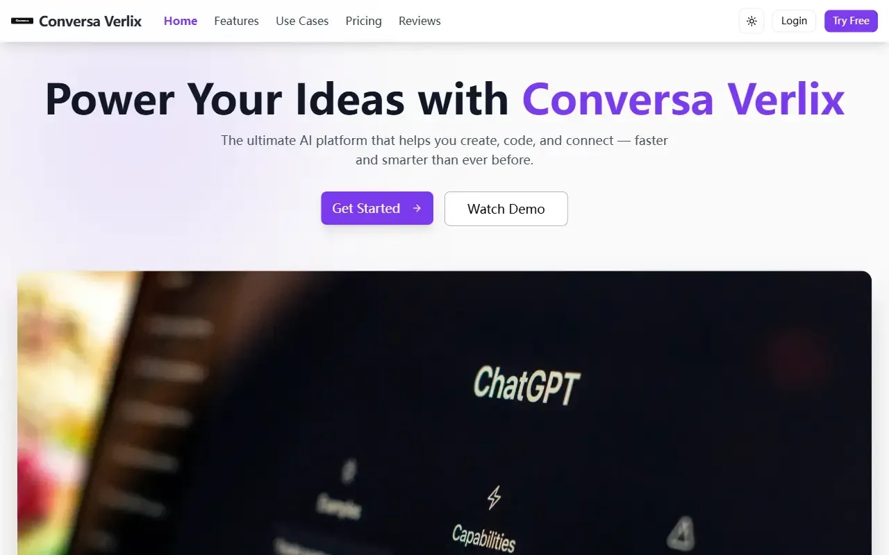 conversa-landing · 桌面端首页