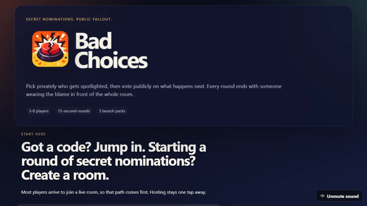 bad choices 网站模板截图
