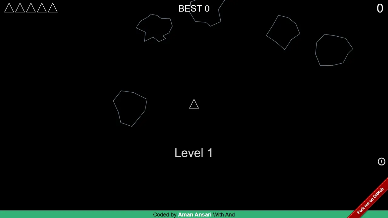asteroids game 网站模板截图
