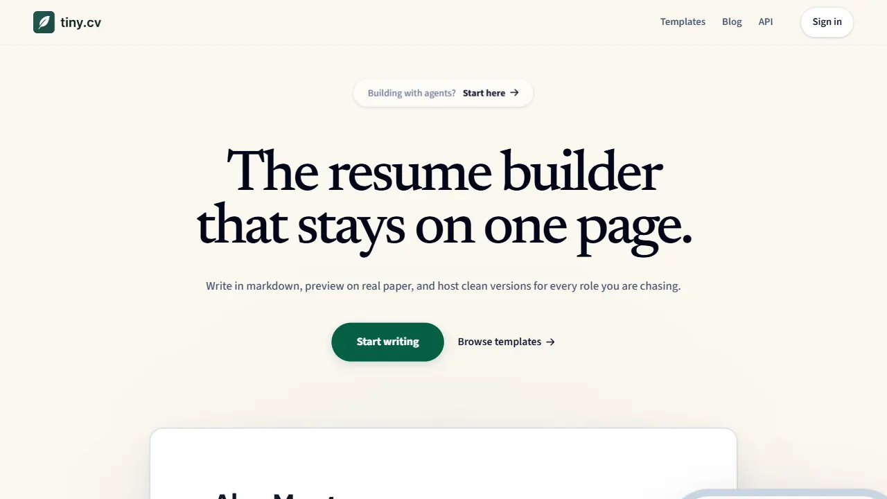 cv studio 网站模板截图