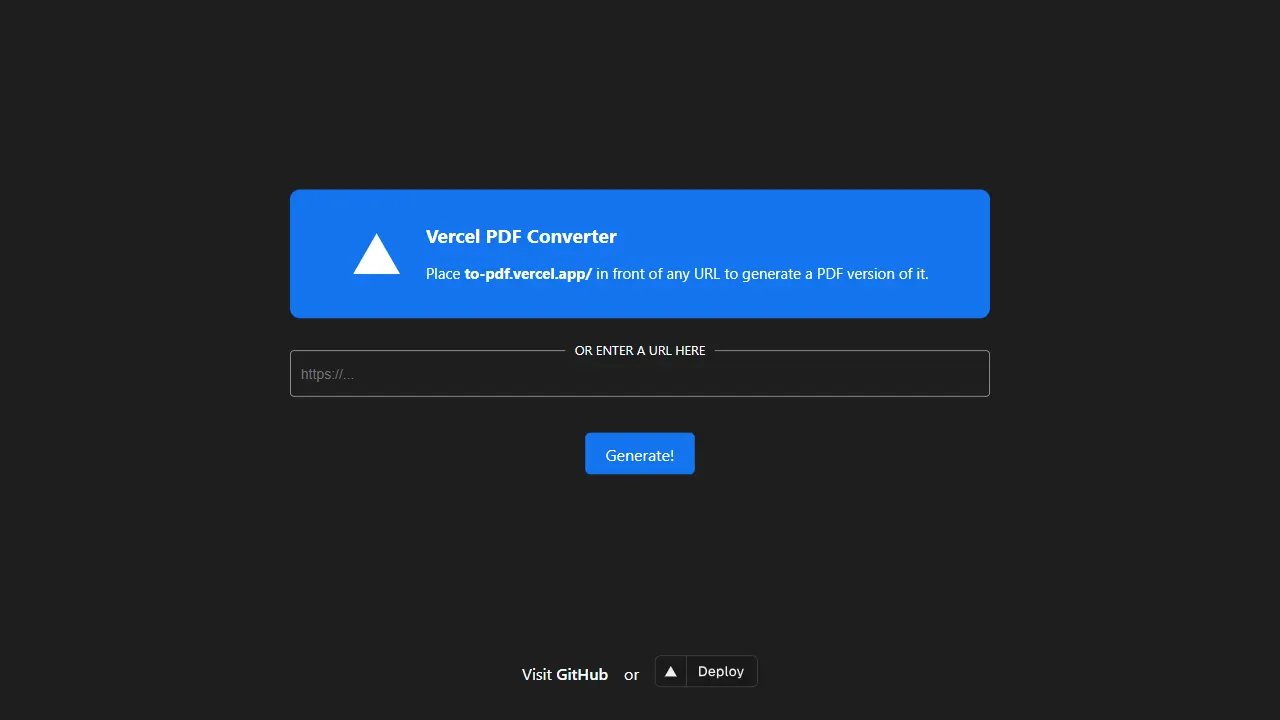 vercel pdf converter 网站模板截图