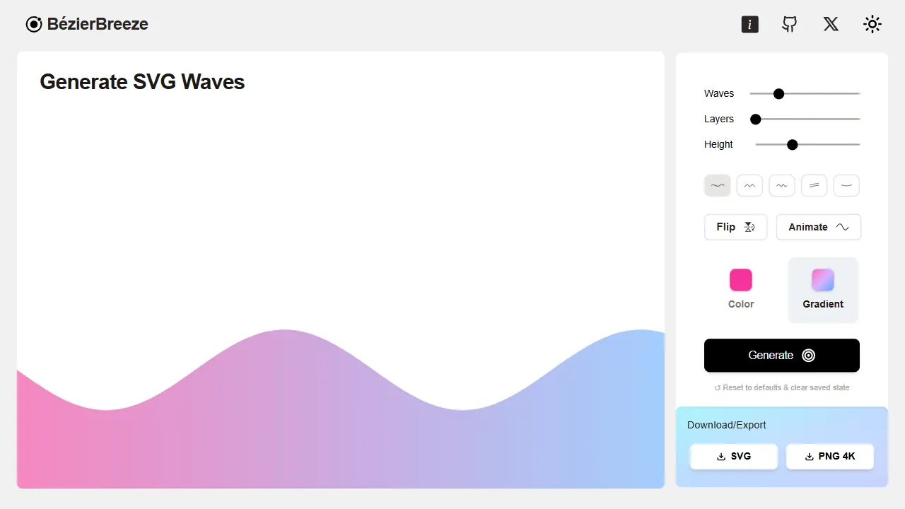 bezier breeze 网站模板截图