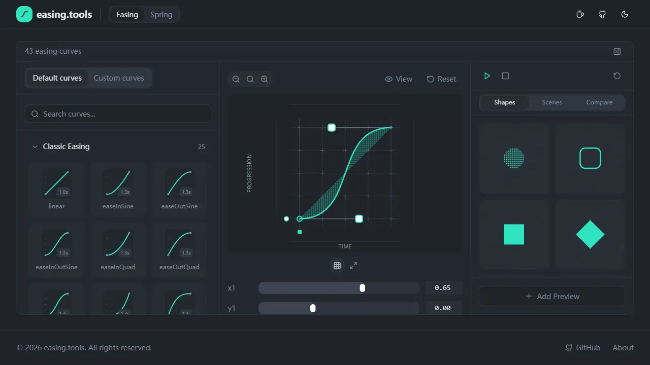 easing.tools 网站模板截图