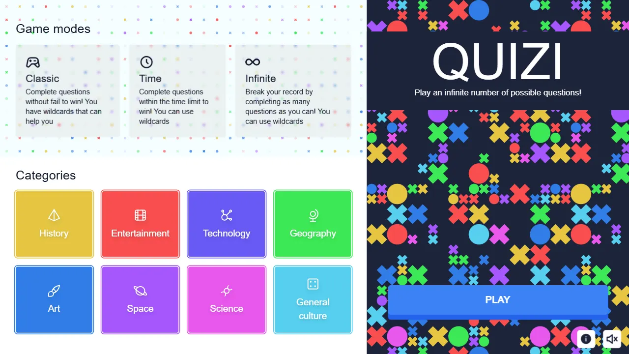 quiz game 网站模板截图