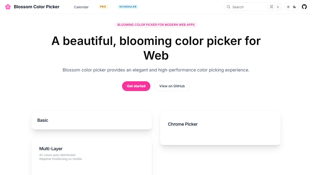 BlossomColorPicker 网站模板截图