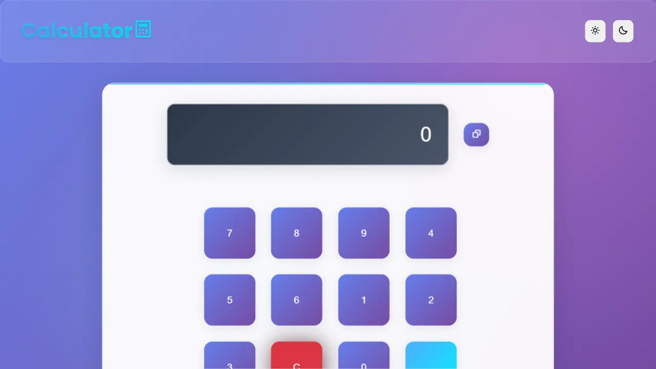 calculator 网站模板截图