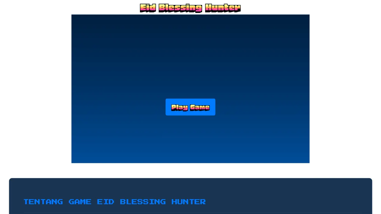 eid blessing hunter game 网站模板截图